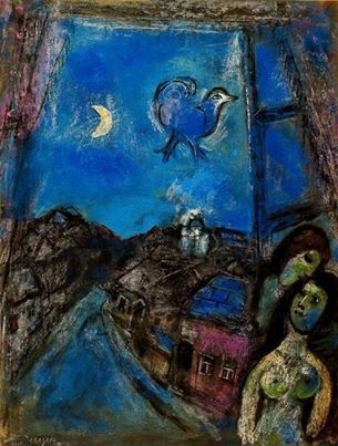 Evening at the Window by Marc Chagall